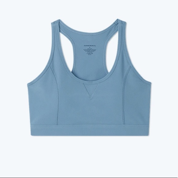 Summersalt The Midi Sports Bra in Slate Blue - Picture 1 of 4